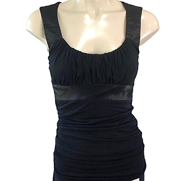 2B Bebe Tops - 2b bebe deep black sleeveless dress tank top XS